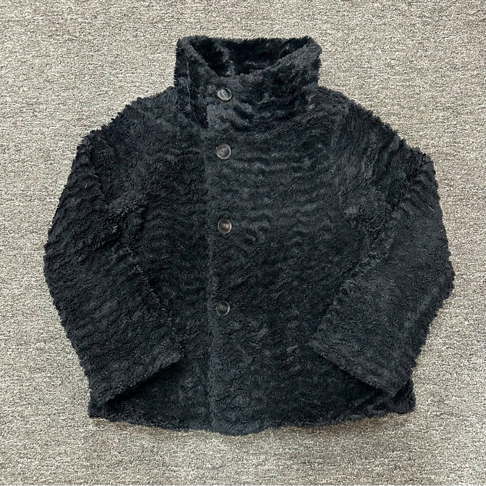 Patagonia Pelage Curly High Pile Fleece Button Down Coat Girls Size XL 14